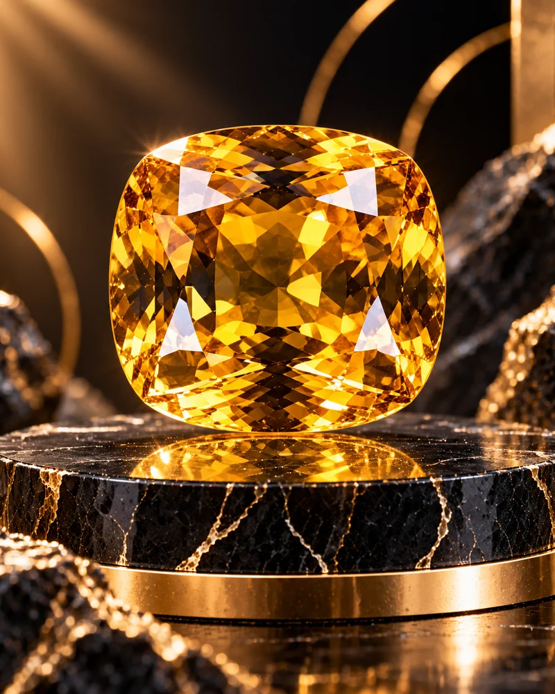 Golden yellow gemstone