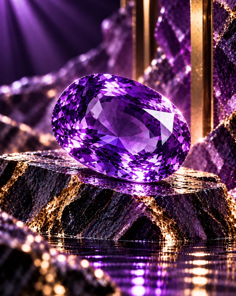 Violet gemstone