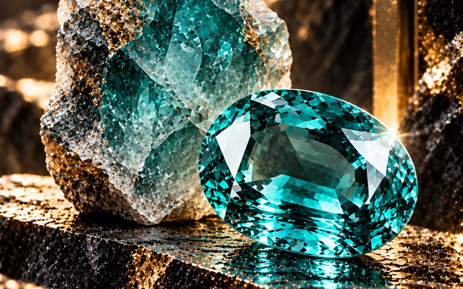 Hands polishing a blue gemstone against a rotating wheel.